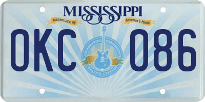 MS license plate OKC086