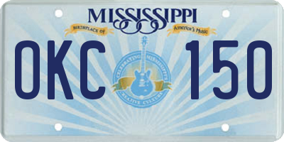MS license plate OKC150