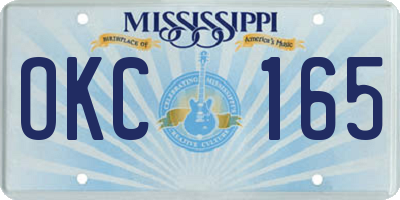 MS license plate OKC165