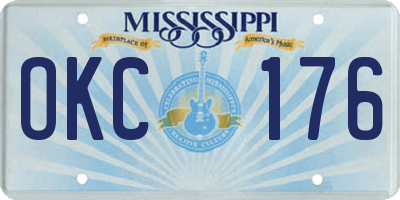 MS license plate OKC176