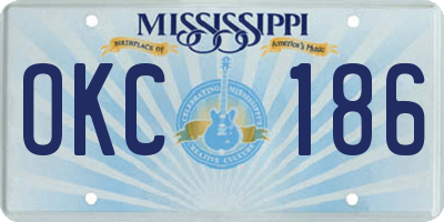 MS license plate OKC186