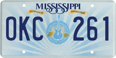 MS license plate OKC261
