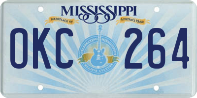 MS license plate OKC264