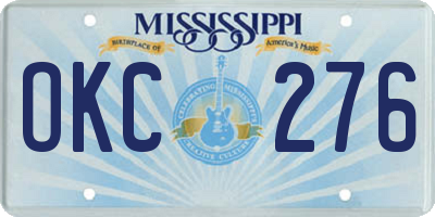 MS license plate OKC276