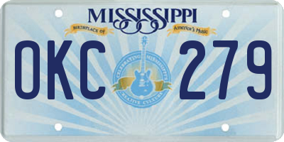 MS license plate OKC279