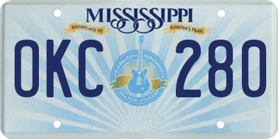 MS license plate OKC280