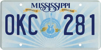 MS license plate OKC281