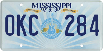 MS license plate OKC284