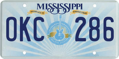 MS license plate OKC286
