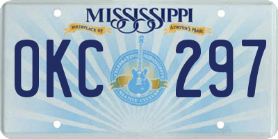 MS license plate OKC297