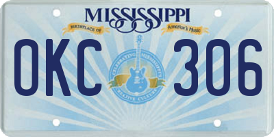 MS license plate OKC306