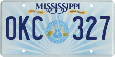 MS license plate OKC327