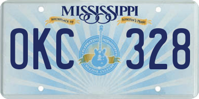 MS license plate OKC328