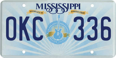 MS license plate OKC336