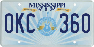 MS license plate OKC360