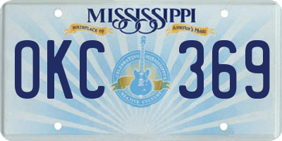 MS license plate OKC369