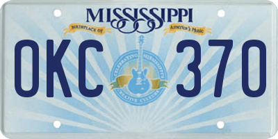 MS license plate OKC370