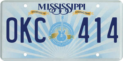 MS license plate OKC414