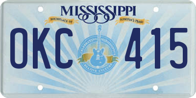 MS license plate OKC415