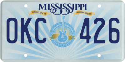 MS license plate OKC426
