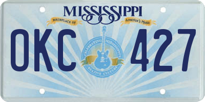MS license plate OKC427