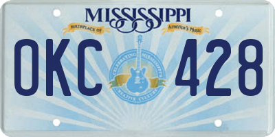 MS license plate OKC428