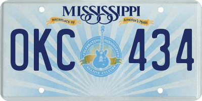MS license plate OKC434