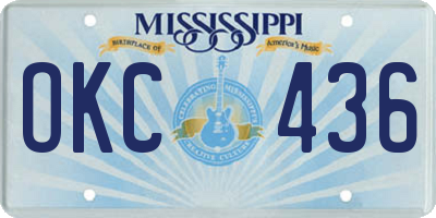 MS license plate OKC436