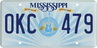 MS license plate OKC479
