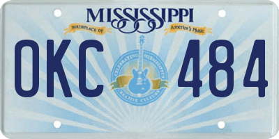 MS license plate OKC484