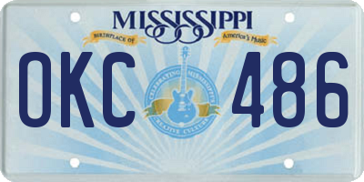 MS license plate OKC486