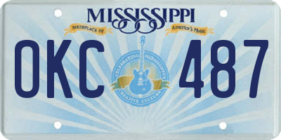 MS license plate OKC487