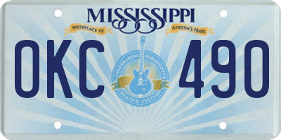 MS license plate OKC490