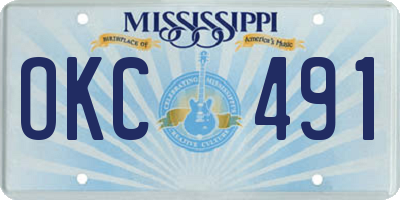 MS license plate OKC491