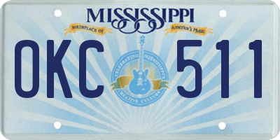 MS license plate OKC511