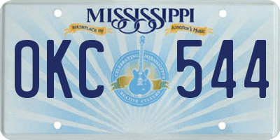 MS license plate OKC544