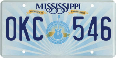 MS license plate OKC546