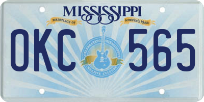 MS license plate OKC565