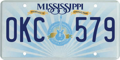 MS license plate OKC579