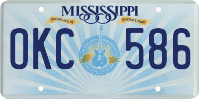 MS license plate OKC586