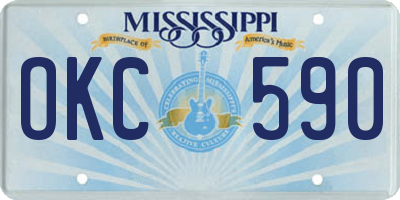 MS license plate OKC590