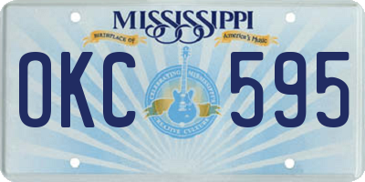 MS license plate OKC595