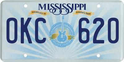 MS license plate OKC620