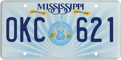MS license plate OKC621