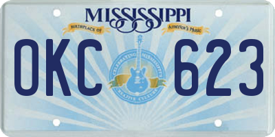 MS license plate OKC623