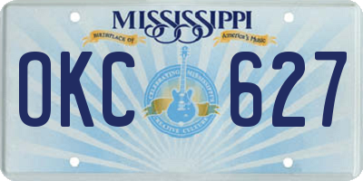 MS license plate OKC627