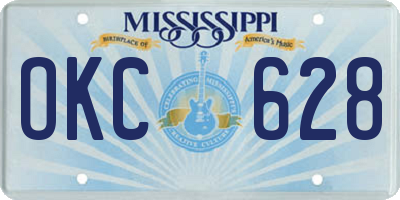 MS license plate OKC628