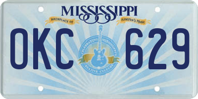 MS license plate OKC629