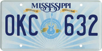 MS license plate OKC632