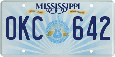 MS license plate OKC642
